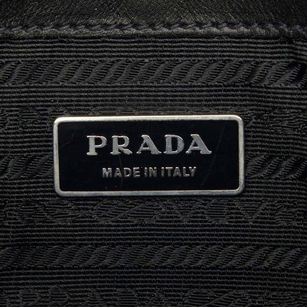 PRADA Black Leather Shoulder Bag - Picture 10 of 11